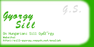 gyorgy sill business card